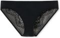 Schiesser Slip microvezelstof kant zwart - Invisible Lace Dames Onderbroek - schwarz