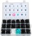Allecto Plus - Clips de retenue à poussoir - Jeu de 299 pièces - Noir/Turquoise/Blanc