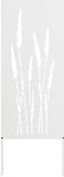 vidaXL - Privacy Screen - Flowers - White - 50 x 140 cm - Cold-rolled steel