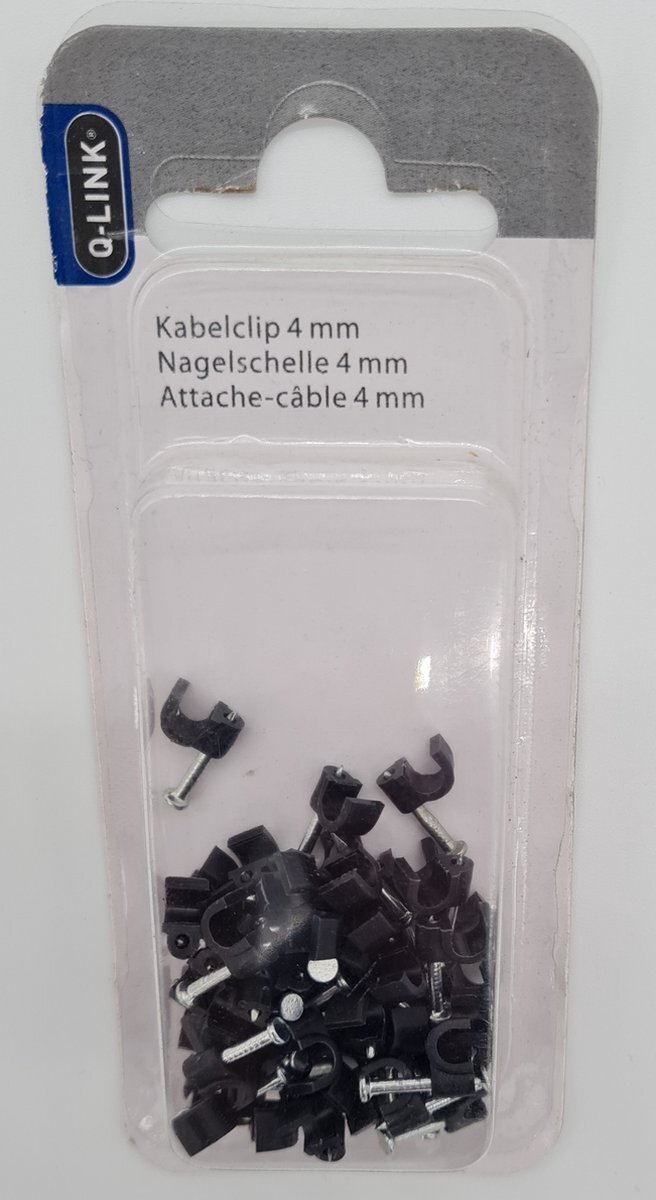 Q-Link kabelclip 4 mm zwart