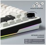 The G-Lab Keyz Elite 300 WG - Draadloos gaming toetsenbord – AZERTY FRENCH-indeling - Mechanisch gaming toetsenbord met Hot-Swappable Switches, 5-Layer Gasket, 2.4G/BT/Bedraad, RGB & Macro’s,Win/Mac