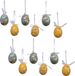Decoris Paaseieren - 12 stuks - foam - 6 cm - geel