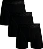 Muchachomalo Heren Boxershorts - 3 Pack - Katoen/Elastaan - Zwart - Effen - Maat XL