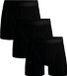 Muchachomalo Heren Boxershorts - 3 Pack - Katoen/Elastaan - Zwart - Effen - Maat XL