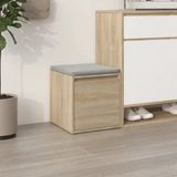 vidaXL Opbergbox met lade 40,5x40x40 cm bewerkt hout betongrijs