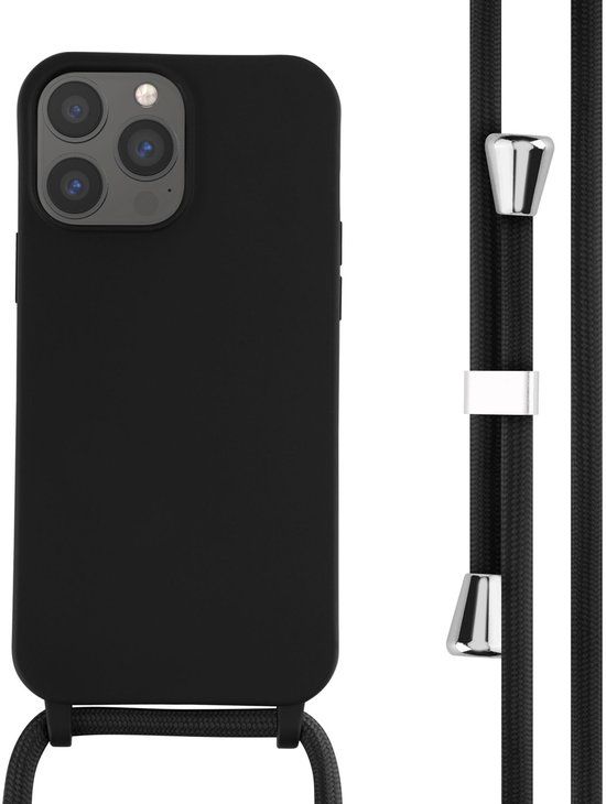 imoshion Siliconen hoesje met koord voor de Apple iPhone 13 Pro Max - Zwart