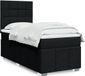 Maison Exclusive - Sommier à lattes de lit avec matelas noir 100x200 cm tissu