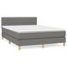 vidaXL Boxspringbed met matras, donkergrijs, 140x200 cm, gestoffeerd