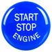 BMW Couvercle bleu pour bouton start-stop moteur E81, E82, E87, E88, E90, E91, E92, E93