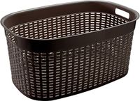 Hega Hogar Rotan line wasmand - donkerbruin
