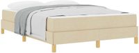 vidaXL Boxspring bed met matras Crème 140 x 190 cm Stof