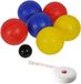 Merkloos Jeu de boules set met 6 ballen + compact meetlint/rolmaat 1,5 meter