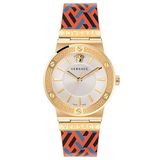 Versace Greca Logo VEVH01521 Horloge - Leer - Multi - Ø 38 mm