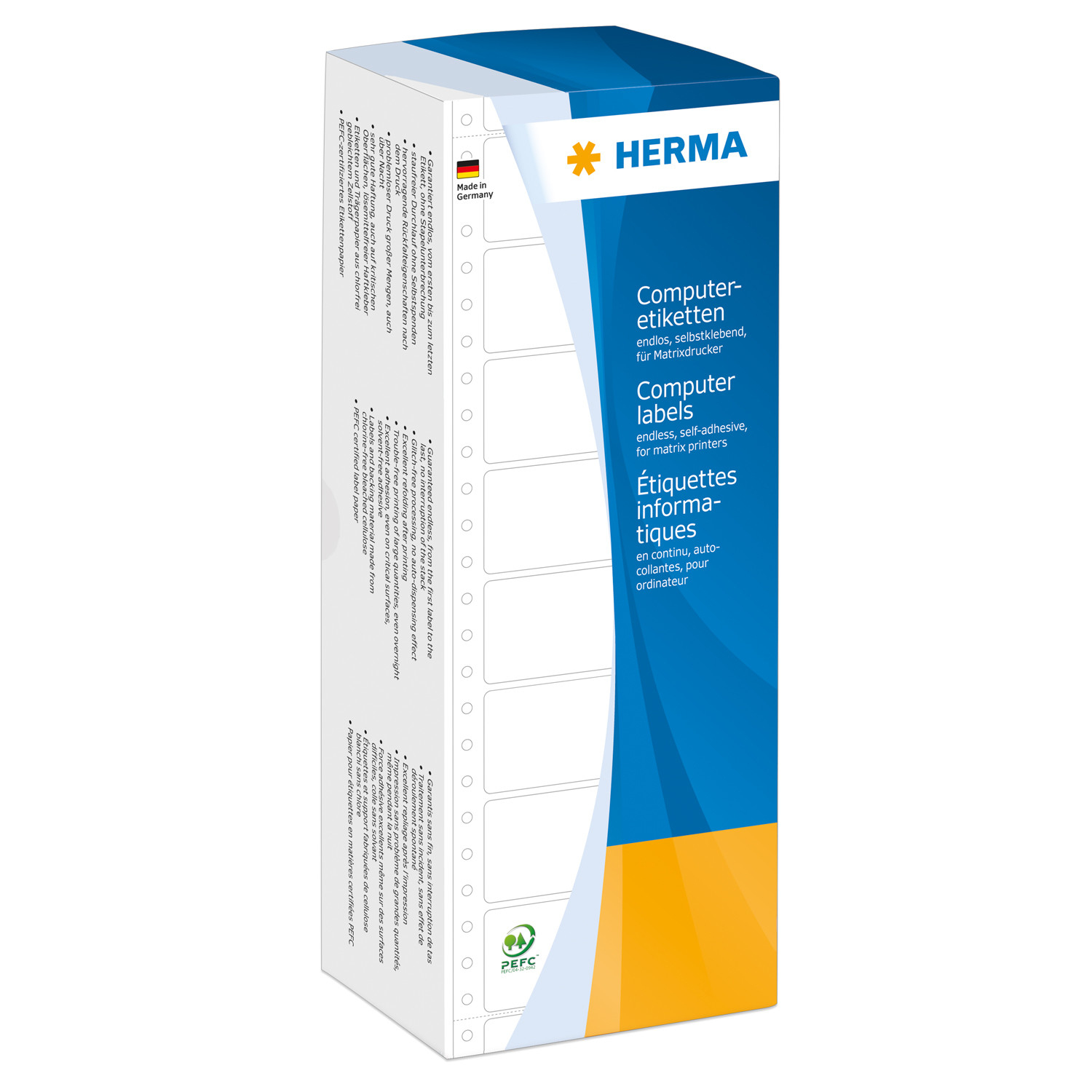 HERMA Computeretiketten eindloos 50.8x23 mm 2-banen 12000 St.