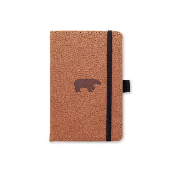 Dingbats Wildlife Brown Bear Notebook A6 Dotted Hardcover