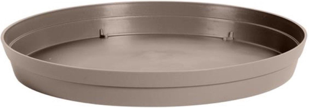 EDA Bloempot kunststof onderschaal Toscane taupe D23 cm