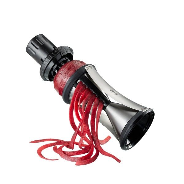 GEFU Spirelli XL Spiraalsnijder - Zwart/RVS - Handmatig - Vaatwasserbestendig