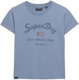 Superdry Athletic Essentials T-shirt Dames Tidal Blue