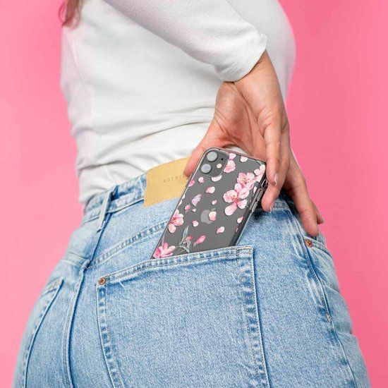 iMoshion Hoesje Samsung Galaxy A23 (5G) - Siliconen Back Cover - Roze / Blossom Watercolor