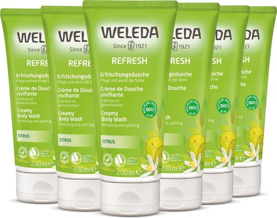 WELEDA Refresh Douchecrème Citrus - Voordeelverpakking - 6x200ml