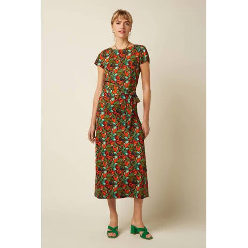 King Louie Gebloemde Midi Jurk Multi