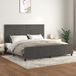 Maison Exclusive - Cadre de lit sans matelas, gris foncé, 200x200 cm, velours