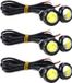 Holland Connections lot de 6 yeux d'aigle LED blancs haute puissance 9W feux de jour antibrouillard éclairage de moto feu arrière marquage de voiture moto éclairage de marquage clair