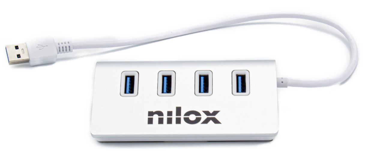 Nilox NX4HUB30 - USB 3.1 Hub - 4 Ports - Grijs