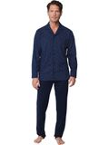 Pastunette Pyjamaset - Katoen - Donkerblauw - Doorknoop sluiting - Maat S