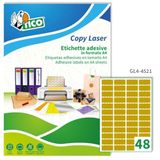 Tico 947890 etiketten, gesatineerd papier, goudkleurig, 100 stuks