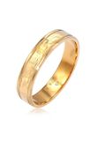 Elli PREMIUM Ring Dames Band Paar Partner Huwelijk Gestructureerd in 925 sterling zilver - Goud
