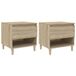 VidaXL Nachtkastjes 2 st 50x46x50 cm bewerkt hout sonoma eikenkleurig