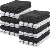 Utopia Towels Keukenhanddoeken Set - 12 stuks - 38,1 x 64 cm - 100% Katoen - Zwart/Wit