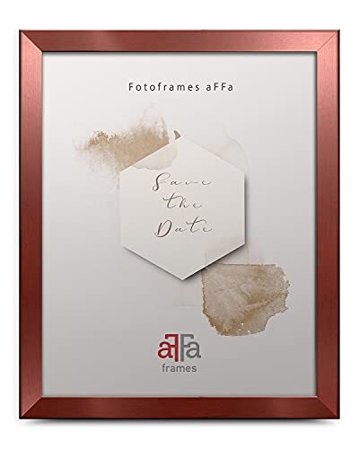 aFFa frames Hekla, MDF-fotolijst, onderhoudsvriendelijk, rechthoekig, met acrylglazen front, Rose Gold, 40 x 50 cm