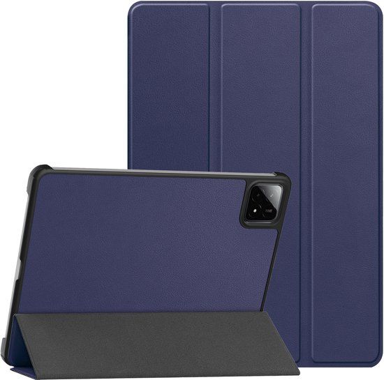 imoshion Tablet Hoes - Geschikt voor Xiaomi Pad 7/Xiaomi Pad 7 Pro/Xiaomi Pad 8 Pro/Xiaomi Pad 8 - Trifold Bookcase - Donkerblauw