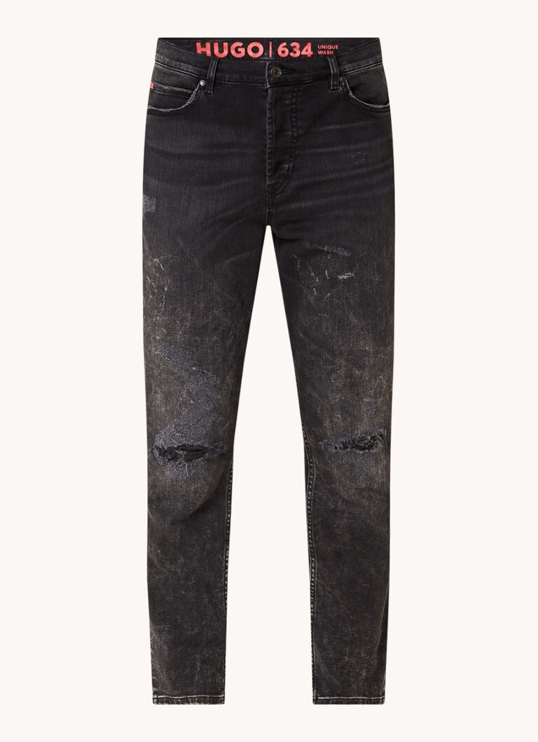 HUGO BOSS HUGO BOSS Hugo634 tapered jeans met ripped details