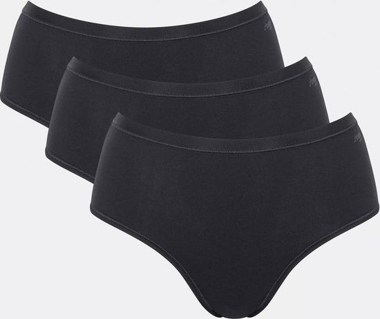 sloggi GO Daily Cotton Midi 3P Dames Onderbroek - Zwart - XL