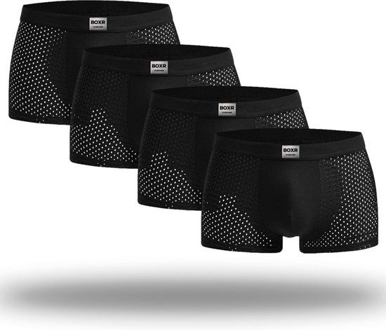 BOXR Underwear Bamboo Boxershorts Men 4-Pack - Black - XXL