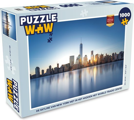 MuchoWow Puzzel De skyline van New York met in het midden het World trade center - Legpuzzel - Puzzel 1000 stukjes volwassenen