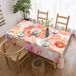 Nappe imperméable avec imprimé pivoine pour table de salle à manger