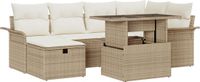 vidaXL Tuinbank - Beige - Polyrattan