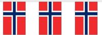 Merkloos / Sans marque Noorwegen vlaggetjes vlaggenlijn - 300 cm - polyester stof - binnen en buiten - landen versiering