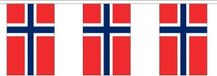 Merkloos / Sans marque Noorwegen vlaggetjes vlaggenlijn - 300 cm - polyester stof - binnen en buiten - landen versiering