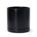 D'vine Dev Keramische plantenbak met afvoergat en schotel, indoor cilinder ronde plantenpot, 20,5 cm, zwart, 94-O-M-2
