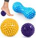 Set de 3 balles de massage, incluant balles de massage et balles de crosse, pour auto-massage, massage des points de déclenchement et massage sportif. Convient pour soulager le stress et la tension dans le dos et les pieds