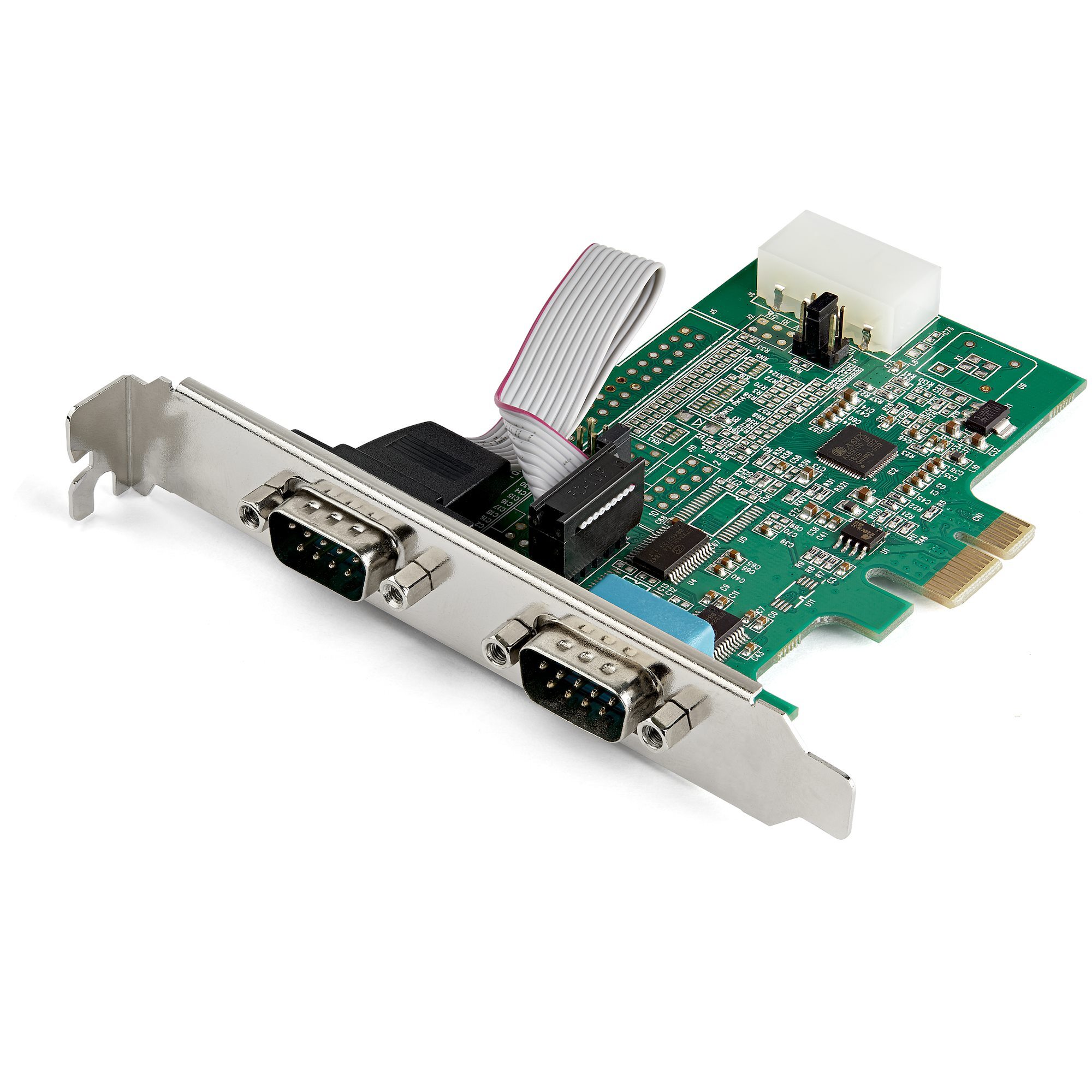 StarTech.com 2-port PCI Express RS232 Serial Adapter Kaart, PCIe RS232 Seriële Host Controller Kaart, PCIe naar Dual Serial DB9 Kaart, 16950 UART, Uitbreidingskaart, Windows & Linux