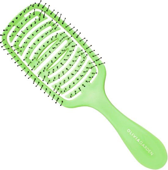 Olivia Garden PRIDE iDetangle Brush Medium Green - 1 stuk(s) - 5414343017505