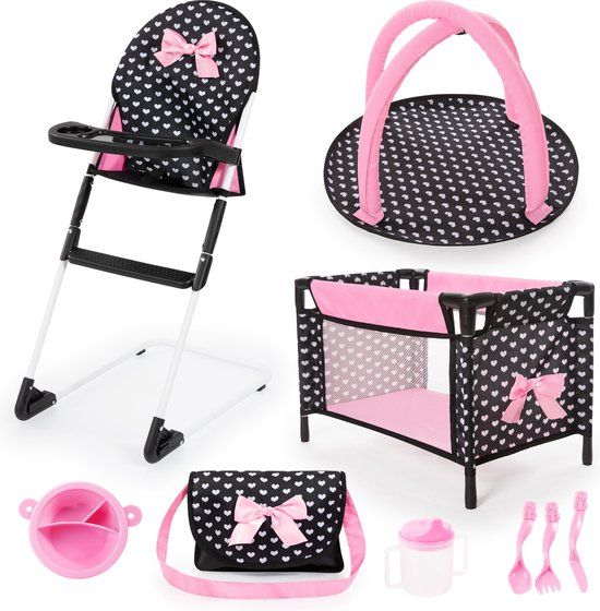 Bayer Design Reisset 9 in 1 met bed en kinderstoel - Babypop - 3+ jaar