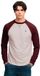 Superdry Vintage Athletic Honkbaltop Heren M Wit zand/Donker ossenbloed
