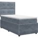 Maison Exclusive - Lit Boxspring avec matelas gris foncé 90 x 190 cm velours